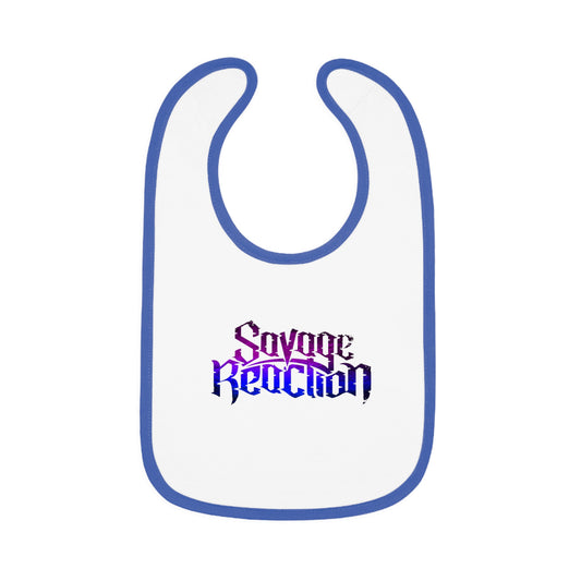 Savage Reaction Baby Bib - Fun Contrast Trimmed Jersey Bib for Toddlers