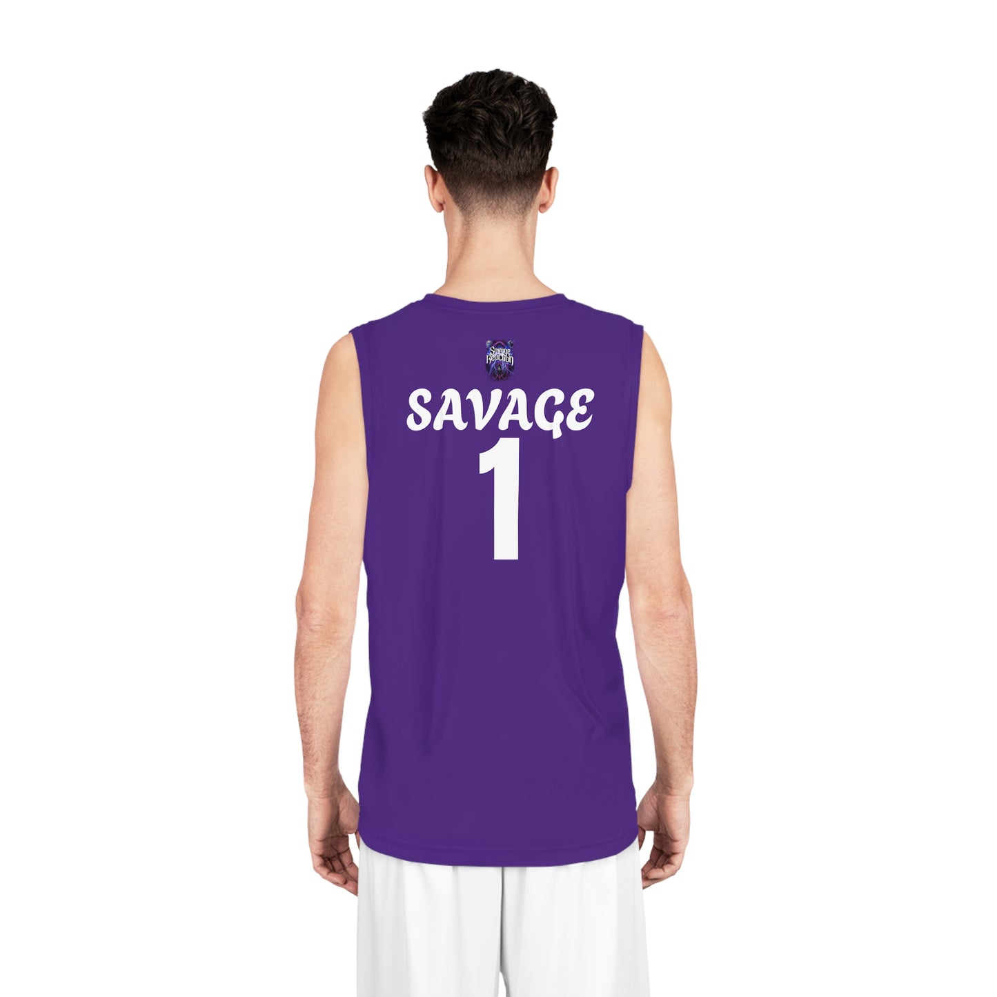 Savage Reaction Basketball Jersey - Bold Purple Sportswear for Fans and Athletes