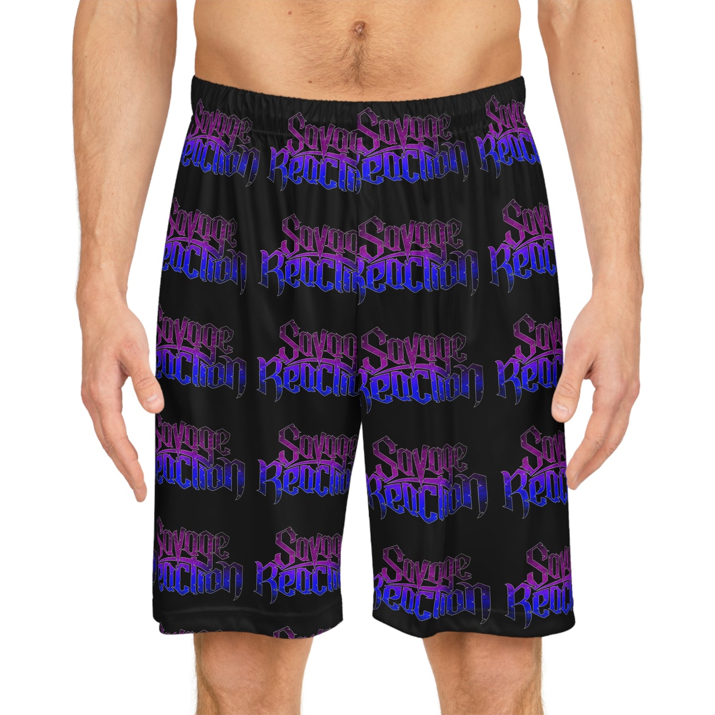 Savage Reaction Graphic Basketball Shorts - SAVAGE Sporty Wear for Athletes