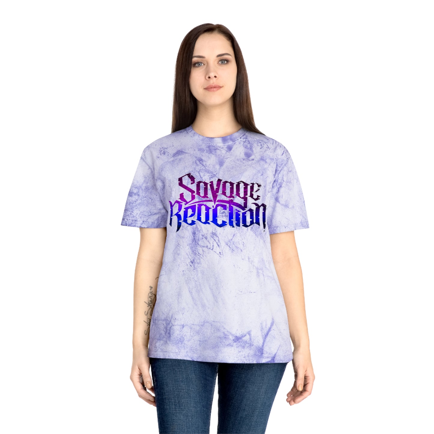 Savage Reaction Unisex Color Blast T-Shirt - Trendy Tie-Dye Graphic Tee