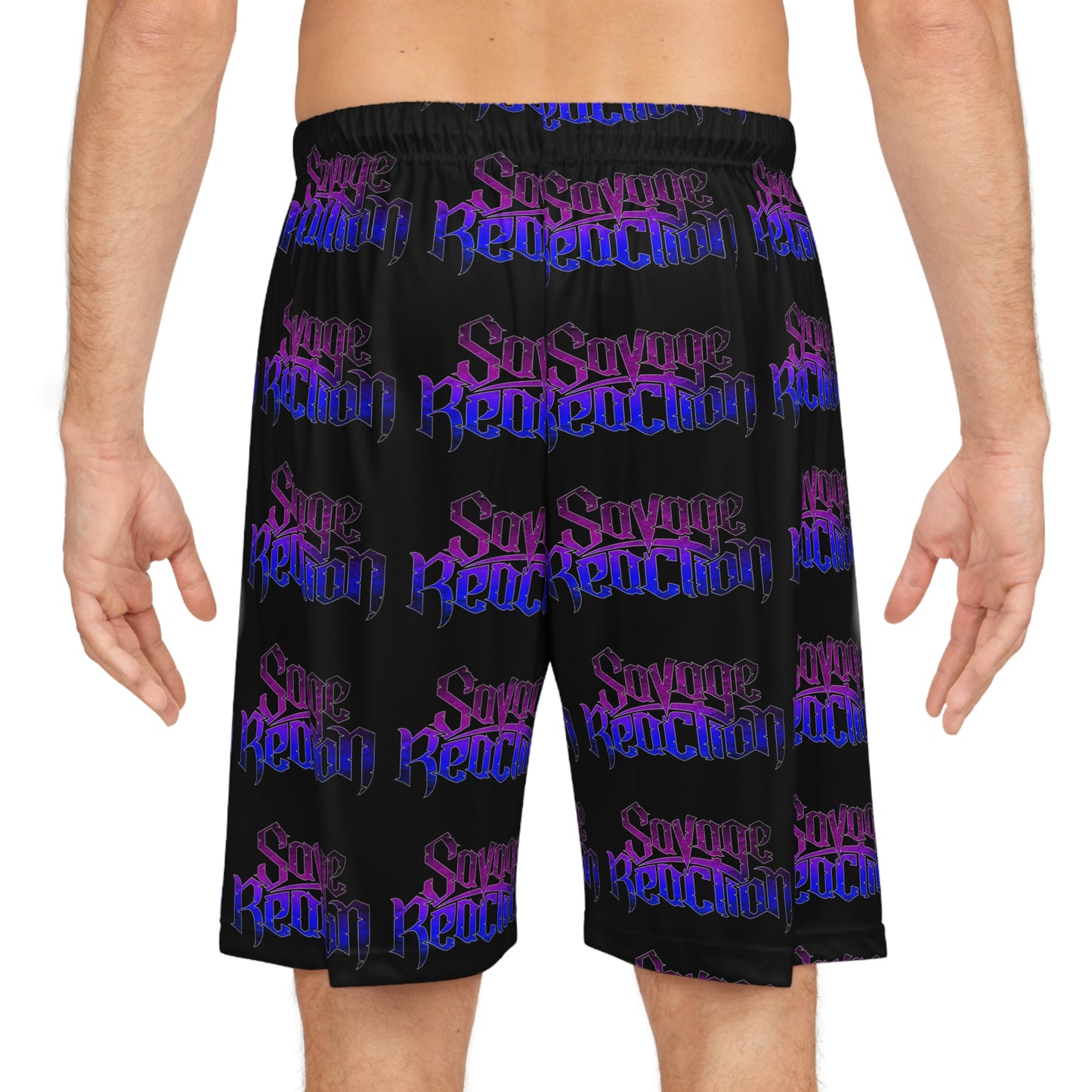 Savage Reaction Graphic Basketball Shorts - SAVAGE Sporty Wear for Athletes