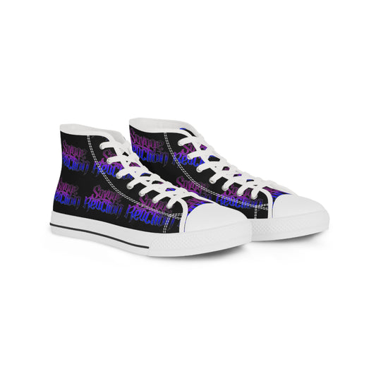 Savage Reaction Men's High Top Sneakers - Bold Streetwear Style