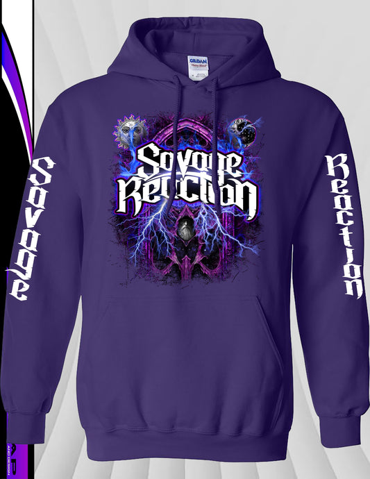 Purple Pullover SAVAGE REACTION Hoodie  *Presale